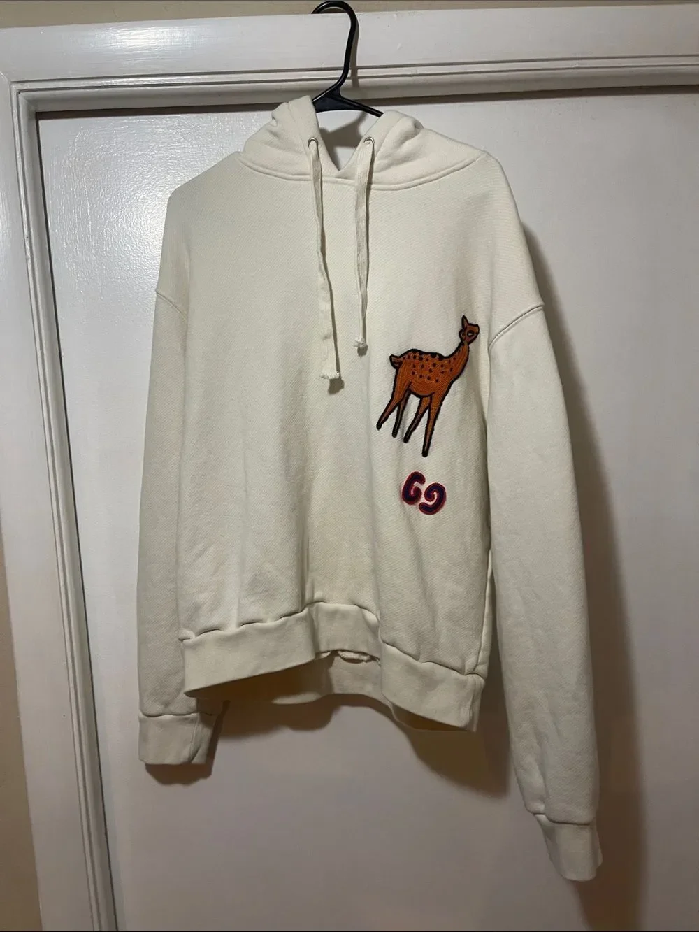 Gucci Cream Hoodie with Deer size medium